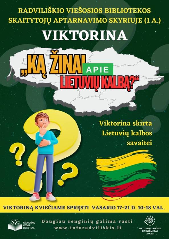 Viktorina „KĄ ŽINAI APIE LIETUVIŲ KALBĄ?“