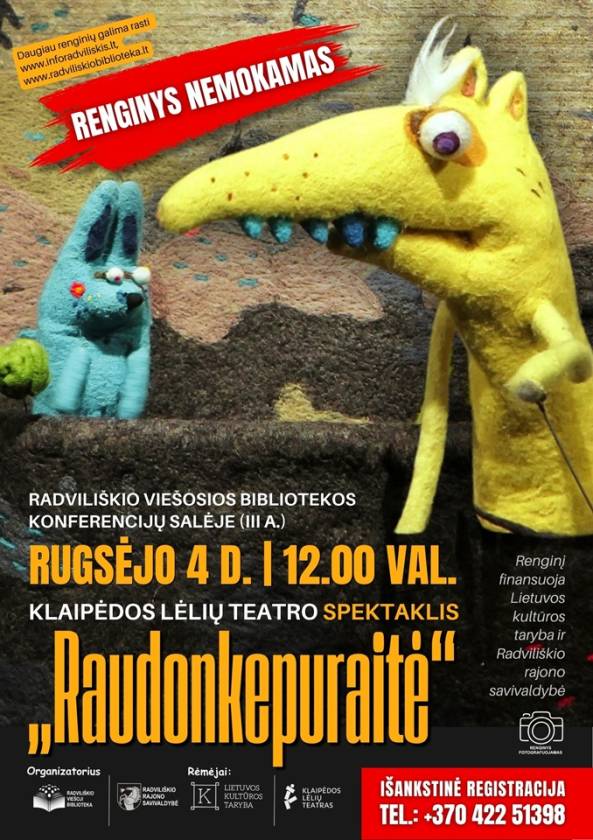 Klaipėdos lėlių teatro spektaklis  „Raudonkepuraitė“ 