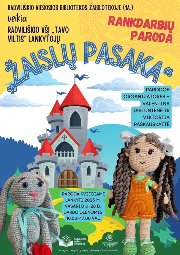 Radviliškio VšĮ „Tavo viltis“ lankytojų rankdarbių paroda „Žaislų pasaka“