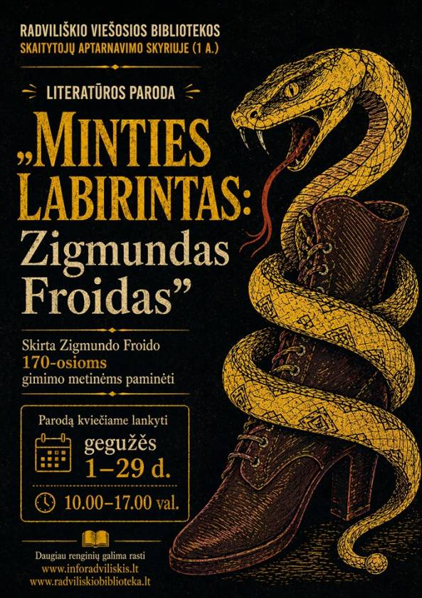 Literatūros paroda „Minties labirintai: Zigmundas Froidas“