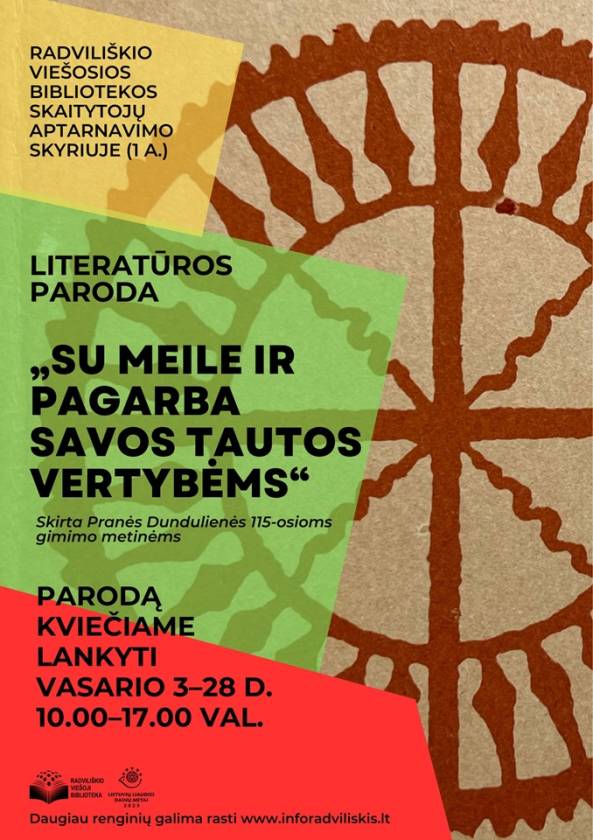 Literatūros paroda „Su meile ir pagarba savos tautos vertybėms“