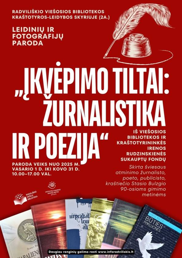 Leidinių ir fotografijų paroda „Įkvėpimo tiltai: žurnalistika ir poezija“