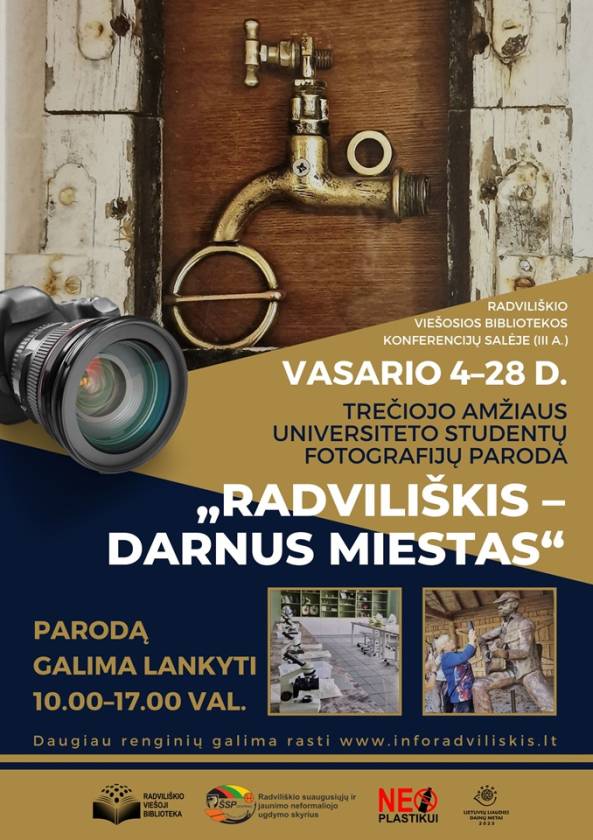 Trečiojo amžiaus universiteto studentų  fotografijų paroda   „Radviliškis – darnus miestas“